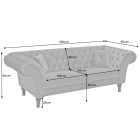 Design ülőgarnitúra Rubby Chesterfield II 225 cm