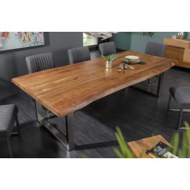   Luxus étkezőasztal Massive II New 240 cm - Honey - asztallap 60mm - akác