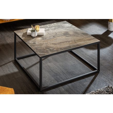 Kerámia dohányzóasztal Sloane 75 cm taupe márvány