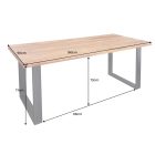 Stílusos étkezőasztal Thunder 160 cm sheesham 