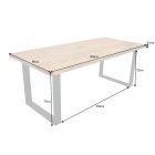 Stílusos étkezőasztal Thunder 200 cm sheesham