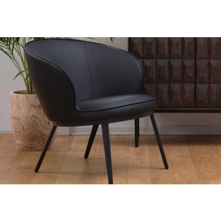 Design fotel Danika fekete műbőr