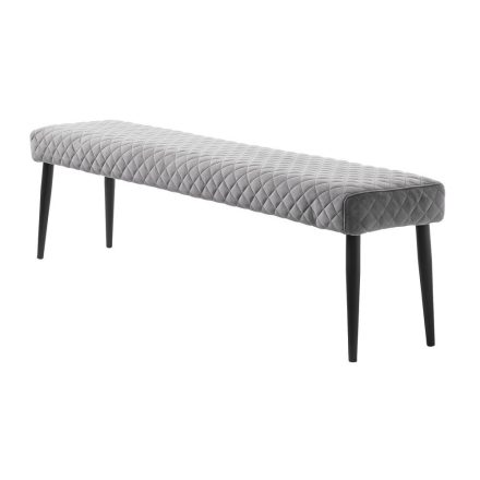Design ülőpad Hallie 160 cm szürke bársony 
