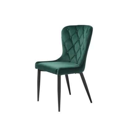 Design étkezőszék Heller zöld bársony 