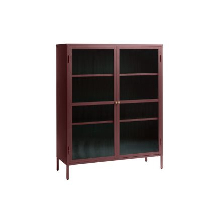 Design vitrin Hazina 140 cm bordóvörös