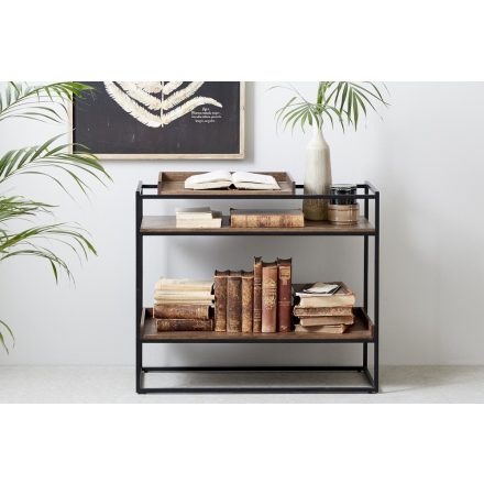 Design konzol Clarissa 90 cm füstös tölgy