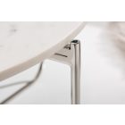 Design dohányzóasztal Tristen 62 cm márvány fehér