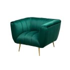 Design fotel Nikolai smaragdzöld bársony 