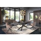 Széthúzható kerámia étkezőasztal Natasha 180-220-260 cm grafit