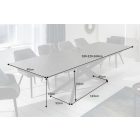 Széthúzható kerámia étkezőasztal Natasha 180-220-260 cm grafit