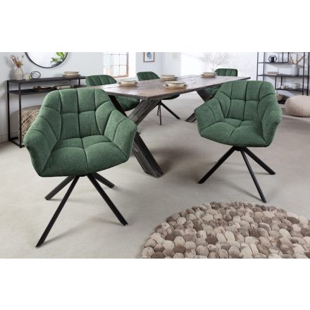 Design forgószék Vallerina sötétzöld