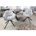 Design forgószék Vallerina világosszürke