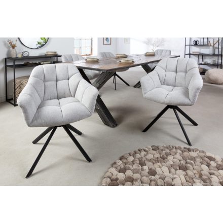 Design forgószék Vallerina világosszürke