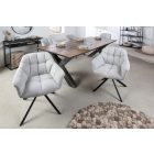 Design forgószék Vallerina világosszürke