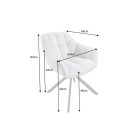 Design forgószék Vallerina világosszürke