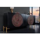 Design komód Fernanda 160 cm fekete mangó