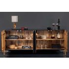 Design komód Fernanda 160 cm fekete mangó