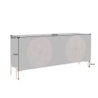 Design komód Fernanda 160 cm fekete mangó