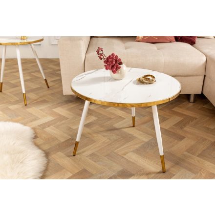 Design dohányzóasztal Laney 60 cm fehér