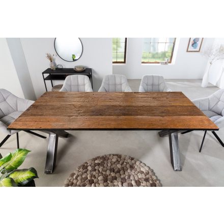 Design étkezőasztal Shark X 220 cm újrahasznosított fa 
