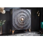 Design magas komód Venetia 120 cm fekete-arany