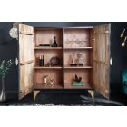 Design magas komód Venetia 120 cm fekete-arany