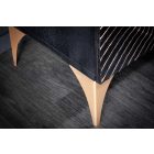 Design magas komód Venetia 120 cm fekete-arany