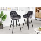 Design bárszék Garold szürke bársony