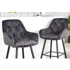 Design bárszék Garold szürke bársony