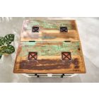 Dohányzóasztal - tárolóláda Jacktar 70 cm fehér mangó