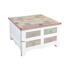 Dohányzóasztal - tárolóláda Jacktar 70 cm fehér mangó