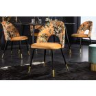 Design étkezőszék Jalisa sárga bársony