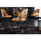 Design étkezőszék Jalisa sárga bársony