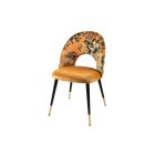 Design étkezőszék Jalisa sárga bársony