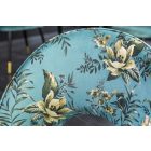 Design étkezőszék Jalisa türkiz bársony