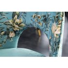 Design étkezőszék Jalisa türkiz bársony