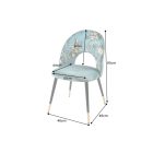 Design étkezőszék Jalisa türkiz bársony