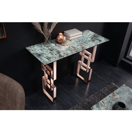 Design konzol Salus 100 cm türkiz - márvány utánzata