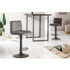 Bárszék Walnut szürke bársony