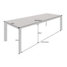 Széthúzható luxus étkezőasztal Narissara 180-240 cm antracit