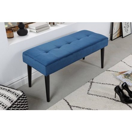 Design ülőpad Bailey 95 cm kék bársony - 55689