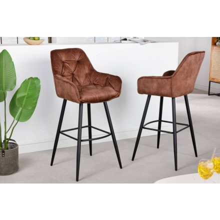 Design bárszék Garold barna bársony