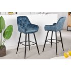 Design bárszék Garold kékeszöld bársony