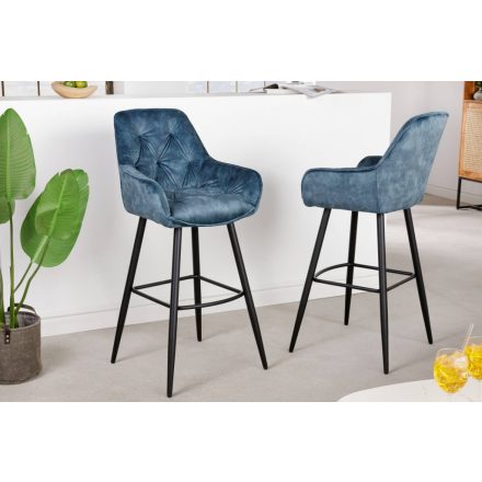 Design bárszék Garold petrol bársony