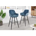 Design bárszék Garold kékeszöld bársony