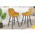 Design bárszék Garold mustársárga bársony