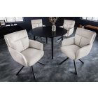 Design forgószék Maddison I bézs bouclé 