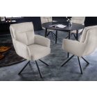 Design forgószék Maddison I bézs bouclé 