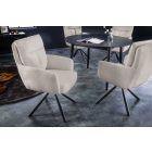 Design forgószék Maddison I bézs bouclé 