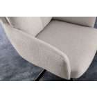 Design forgószék Maddison I bézs bouclé 